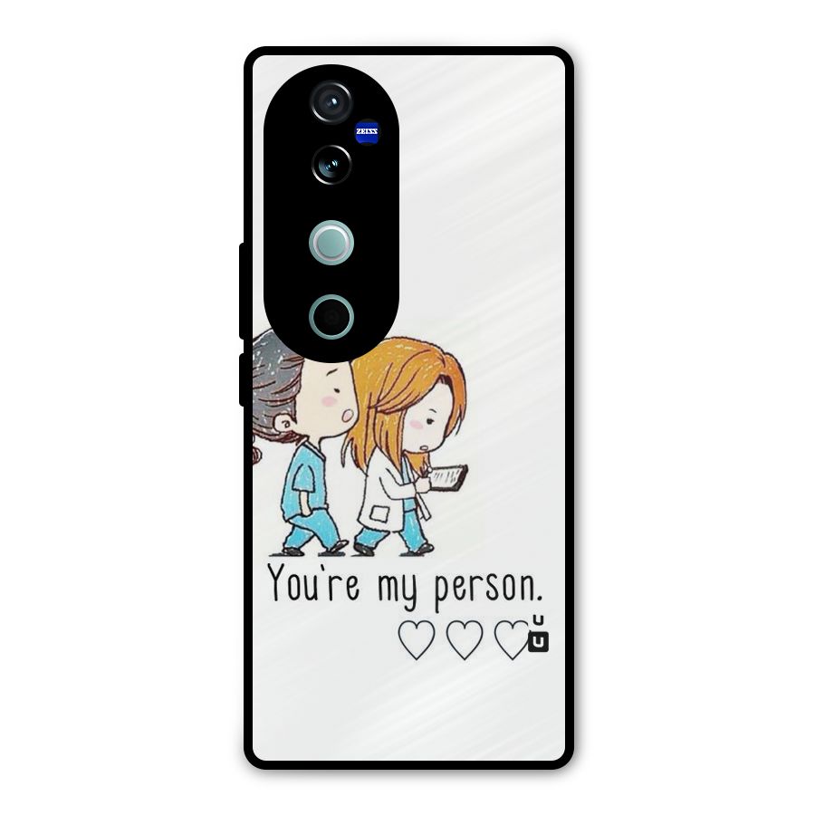 Two Friends In Coat Metal Back Case for Vivo V40