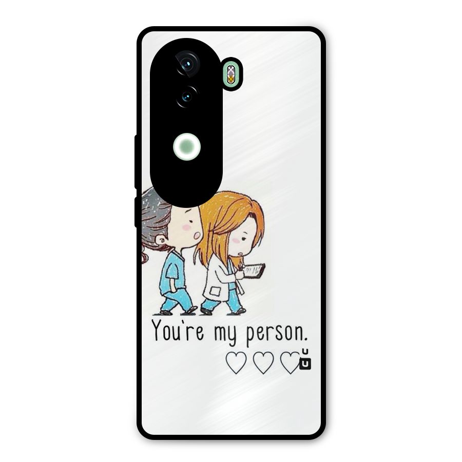 Two Friends In Coat Metal Back Case for Vivo V40e