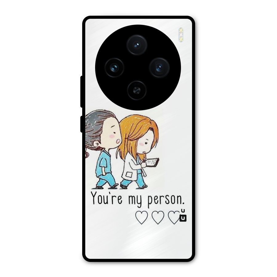 Two Friends In Coat Metal Back Case for Vivo X100