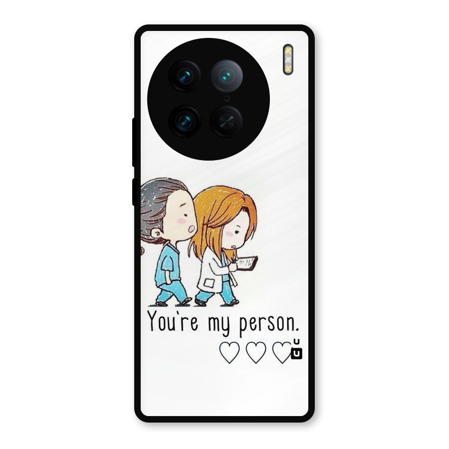 Two Friends In Coat Metal Back Case for Vivo X90 Pro
