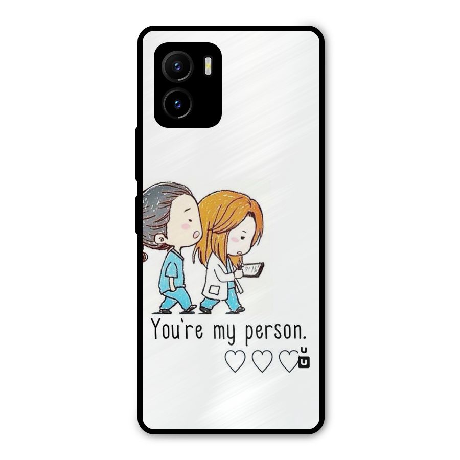 Two Friends In Coat Metal Back Case for Vivo Y15s