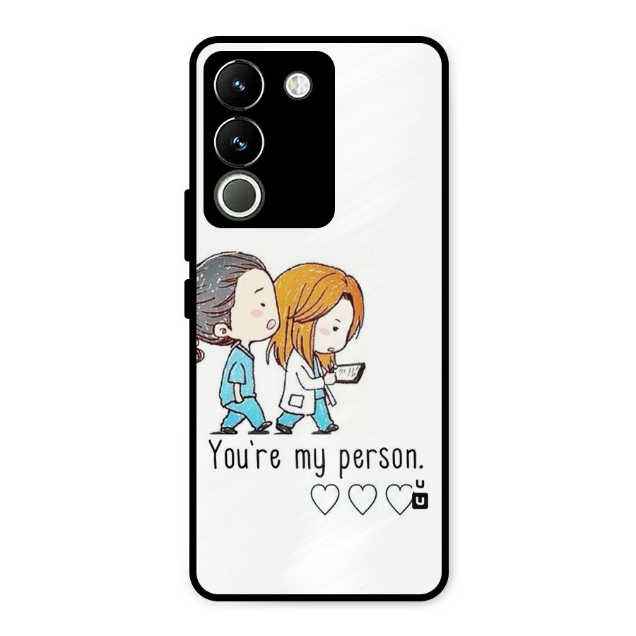 Two Friends In Coat Metal Back Case for Vivo Y200
