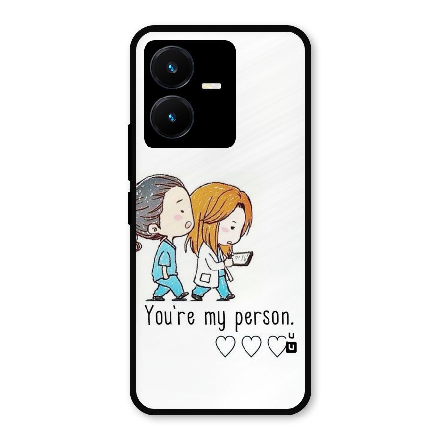 Two Friends In Coat Metal Back Case for Vivo Y22