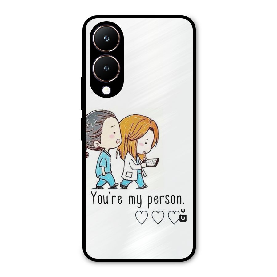 Two Friends In Coat Metal Back Case for Vivo Y28