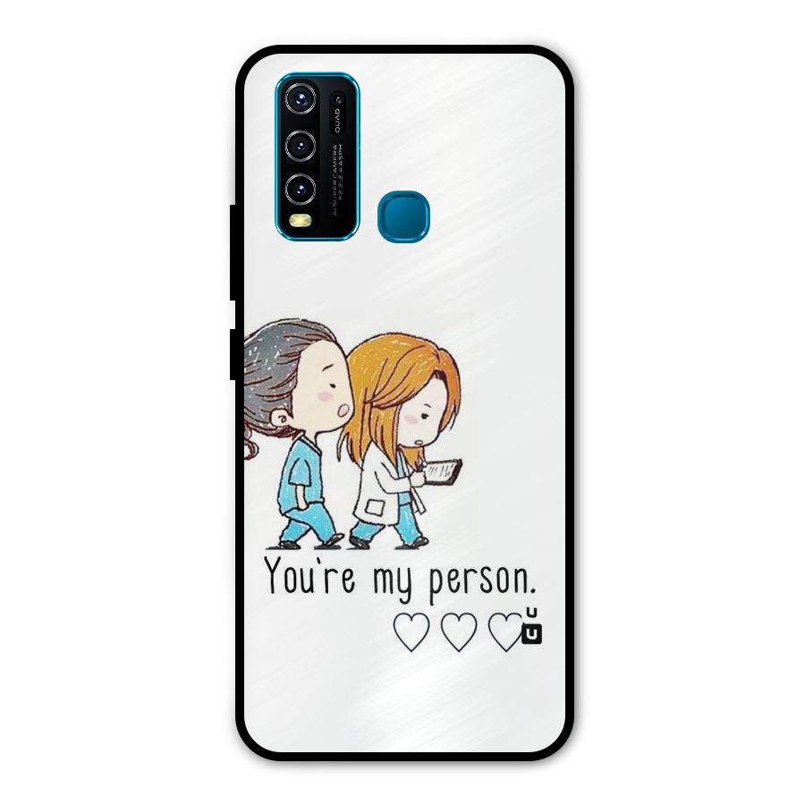 Two Friends In Coat Metal Back Case for Vivo Y50