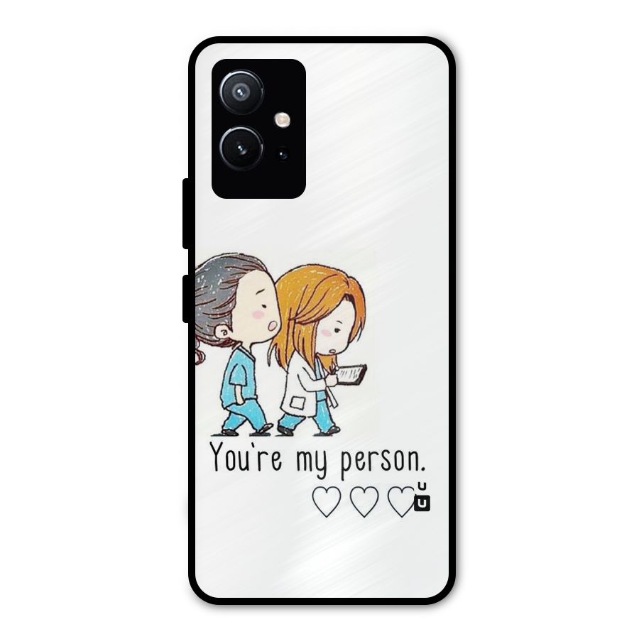 Two Friends In Coat Metal Back Case for Vivo Y75 5G