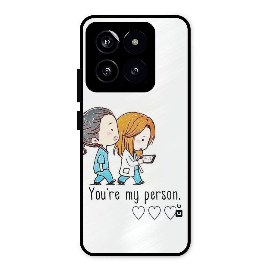 Two Friends In Coat Metal Back Case for Xiaomi 14