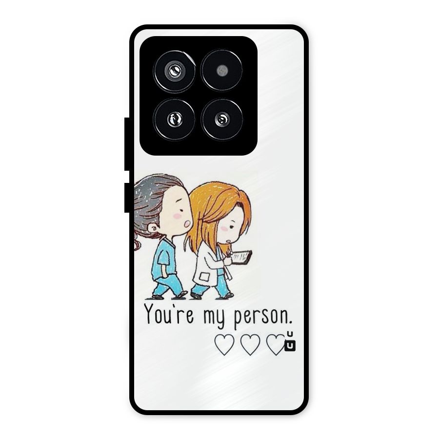 Two Friends In Coat Metal Back Case for Xiaomi 14 Pro