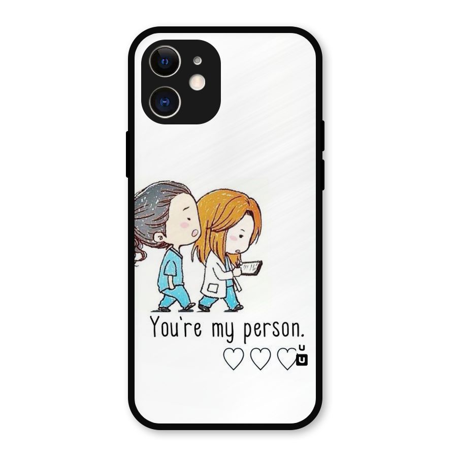 Two Friends In Coat Metal Back Case for iPhone 12