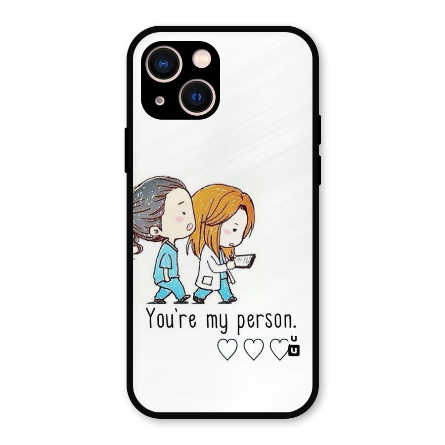 Two Friends In Coat Metal Back Case for iPhone 13