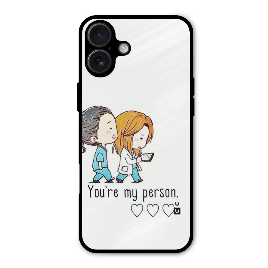 Two Friends In Coat Metal Back Case for iPhone 16 Plus