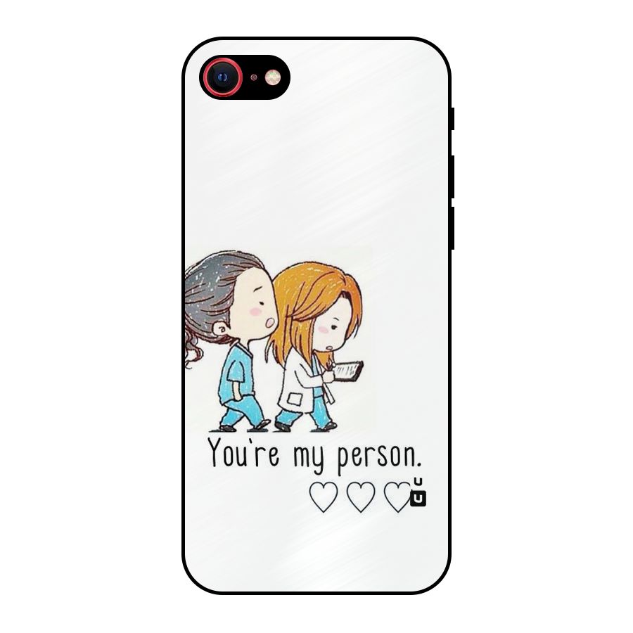 Two Friends In Coat Metal Back Case for iPhone 7