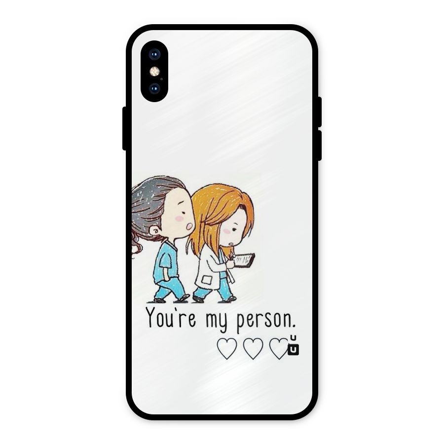 Two Friends In Coat Metal Back Case for iPhone XS Max