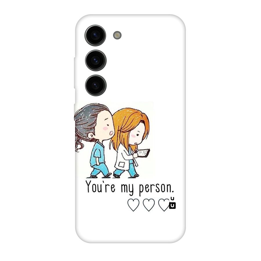 Two Friends In Coat Original Polycarbonate Back Case for Galaxy S23
