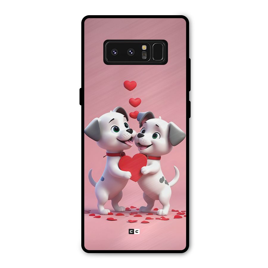 Two Puppies Together Metal Back Case for Galaxy Note 8