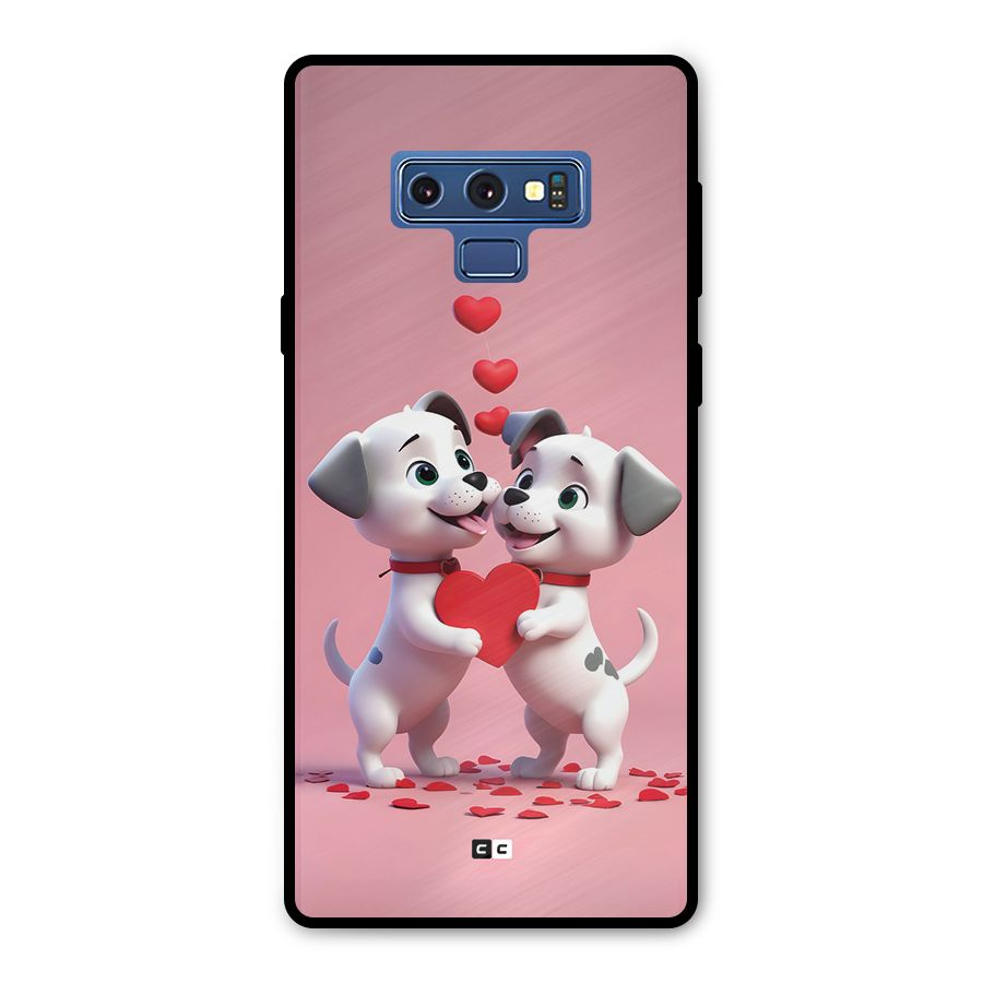 Two Puppies Together Metal Back Case for Galaxy Note 9