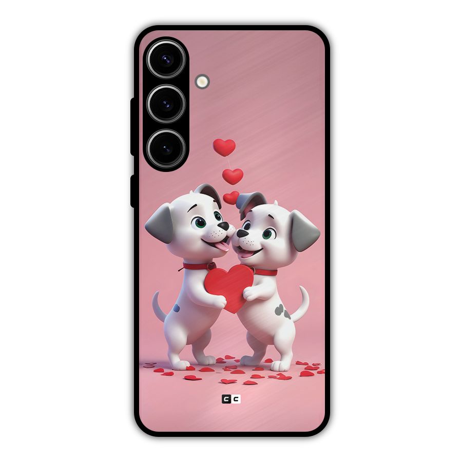 Two Puppies Together Metal Back Case for Galaxy S24 Plus