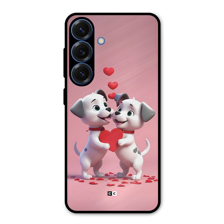Two Puppies Together Metal Back Case for Galaxy S25