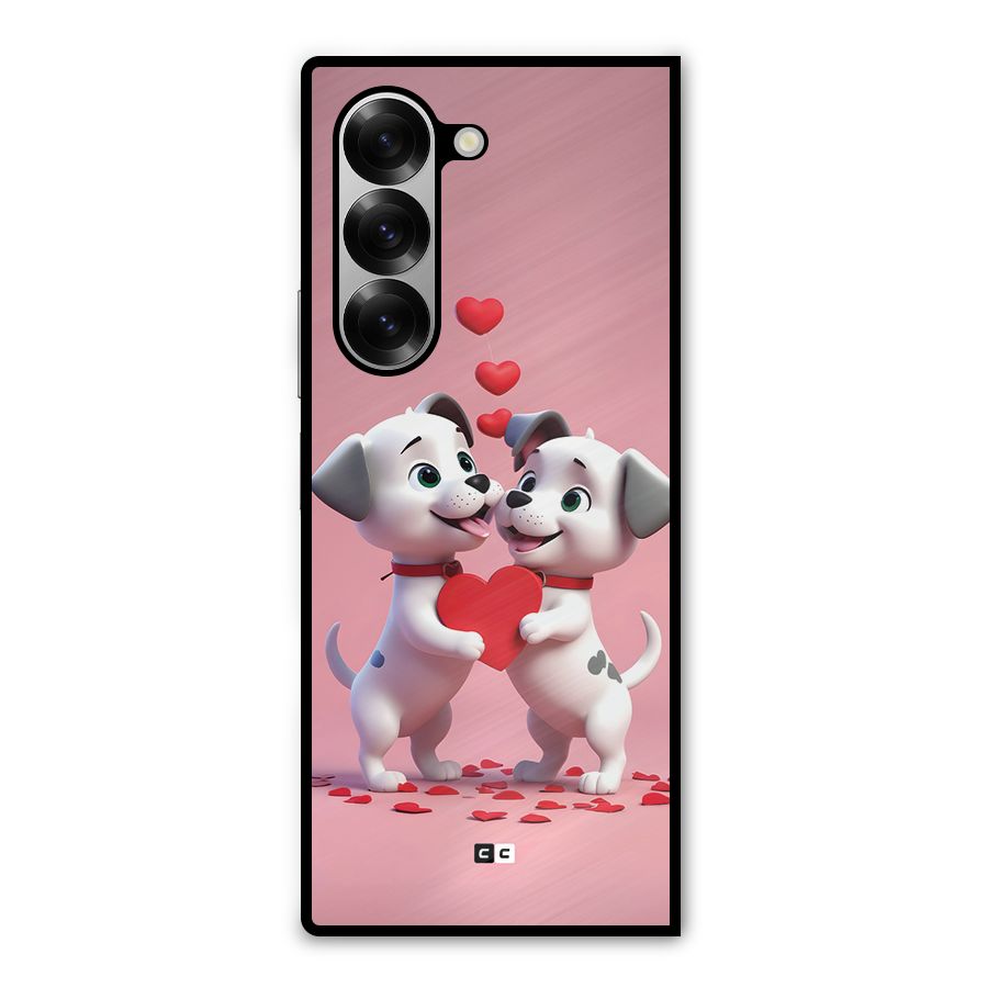 Two Puppies Together Metal Back Case for Galaxy Z Fold6