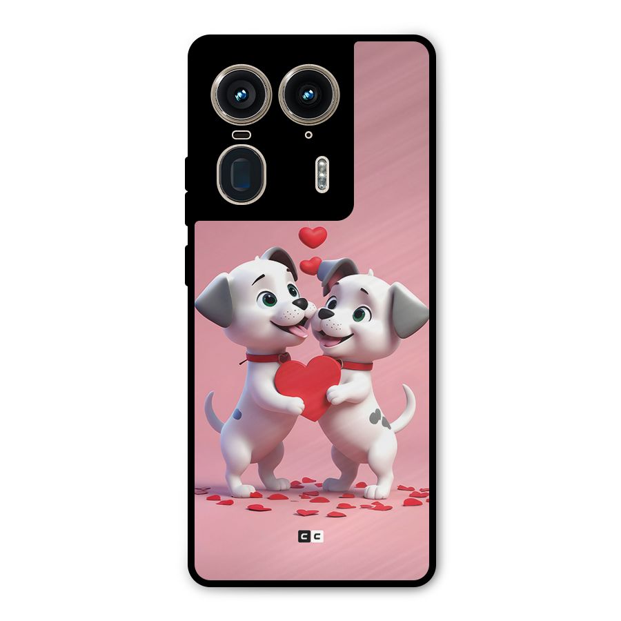 Two Puppies Together Metal Back Case for Motorola Edge 50 Ultra