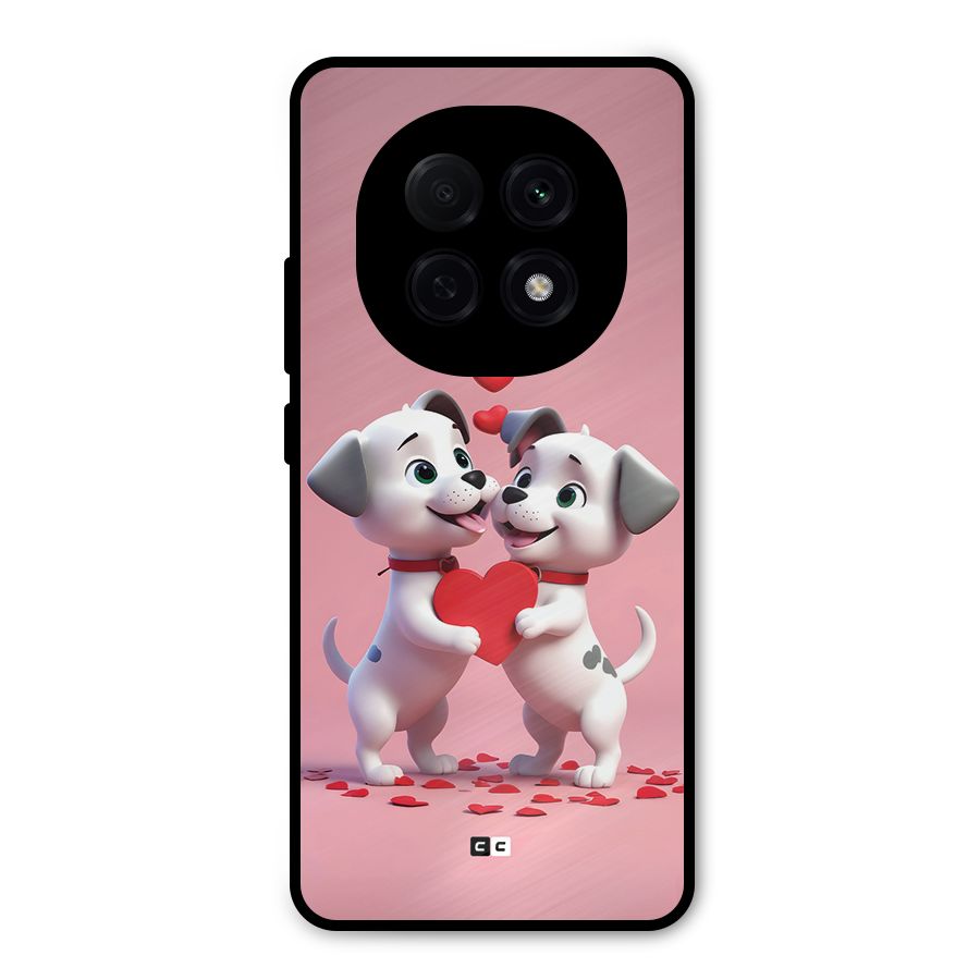 Two Puppies Together Metal Back Case for Oppo F29 Pro