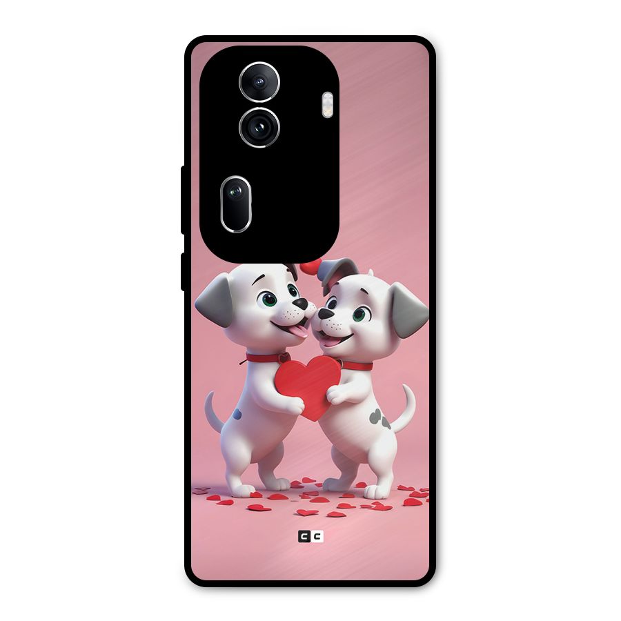 Two Puppies Together Metal Back Case for Oppo Reno11 Pro 5G