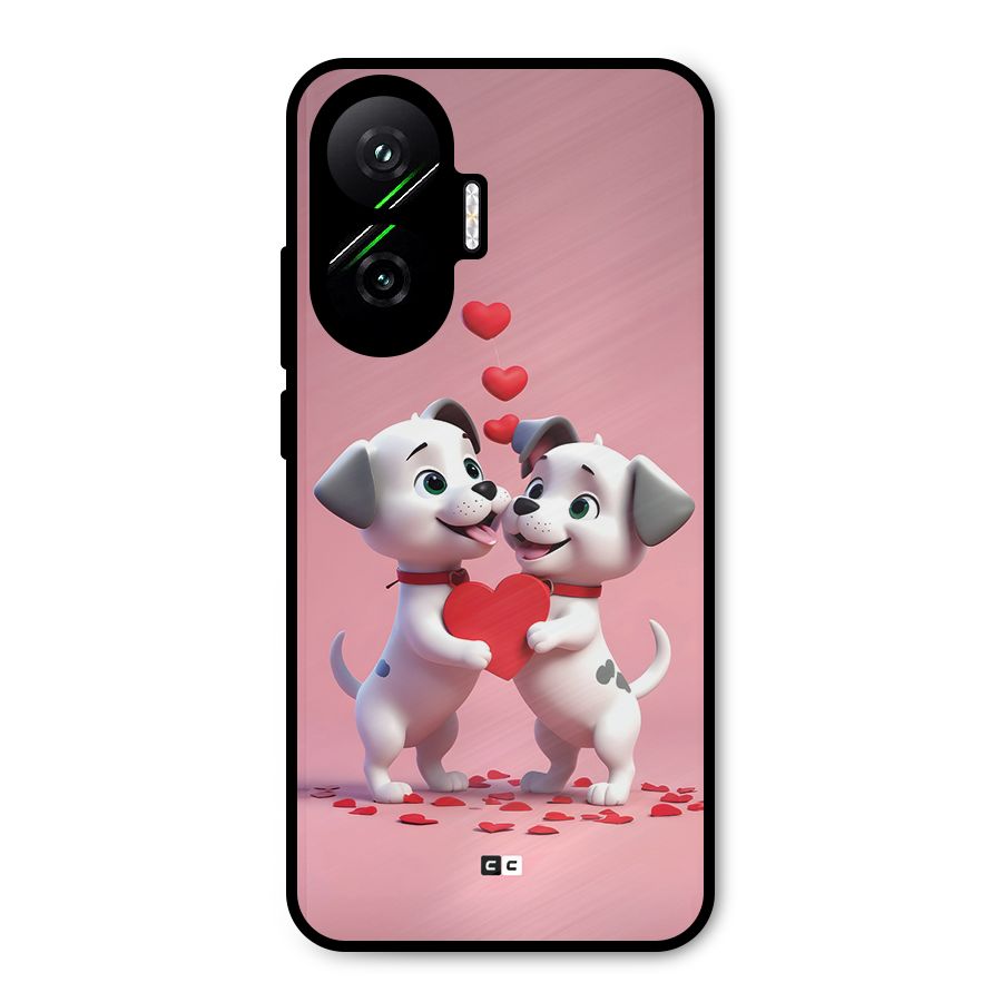 Two Puppies Together Metal Back Case for Poco F7