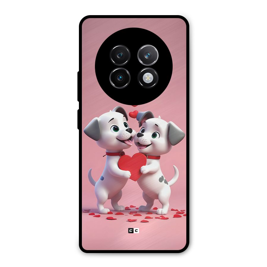Two Puppies Together Metal Back Case for Realme 13 Plus