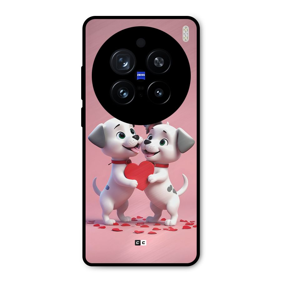 Two Puppies Together Metal Back Case for Vivo X200 Pro