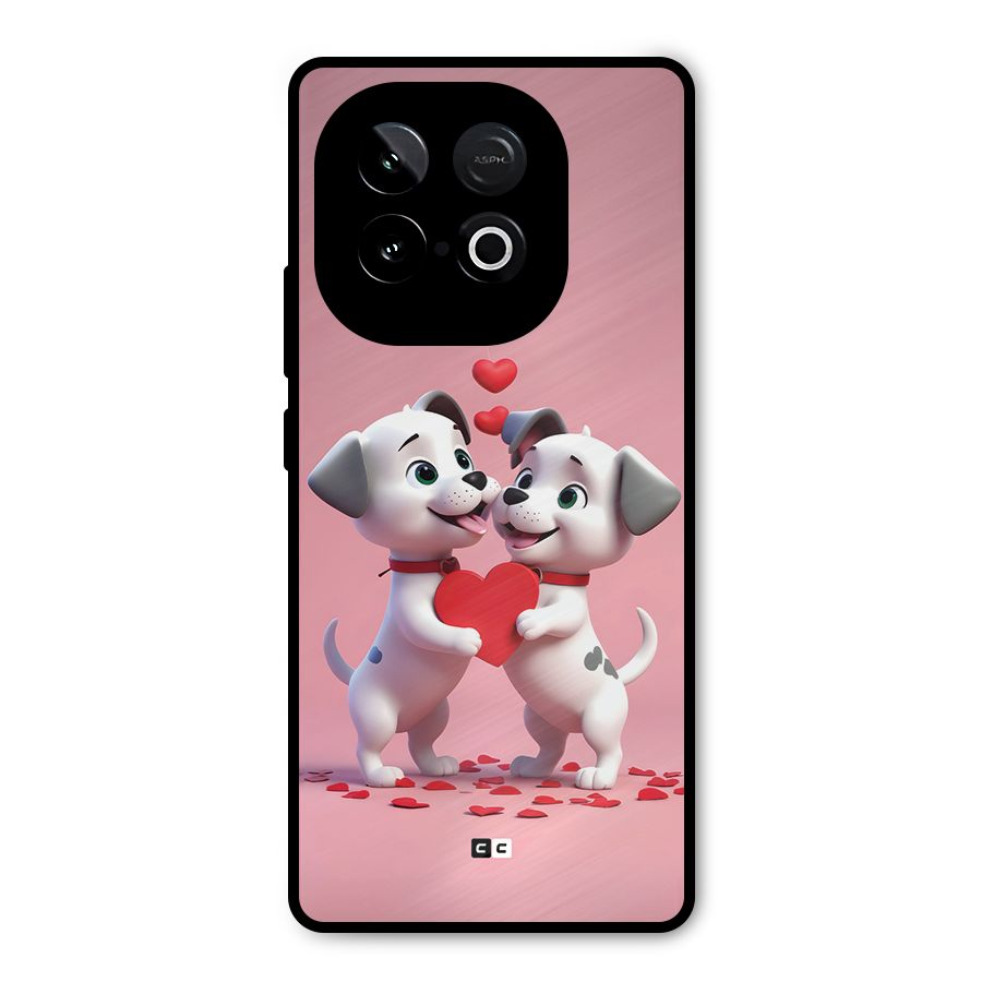 Two Puppies Together Metal Back Case for iQOO Neo 10