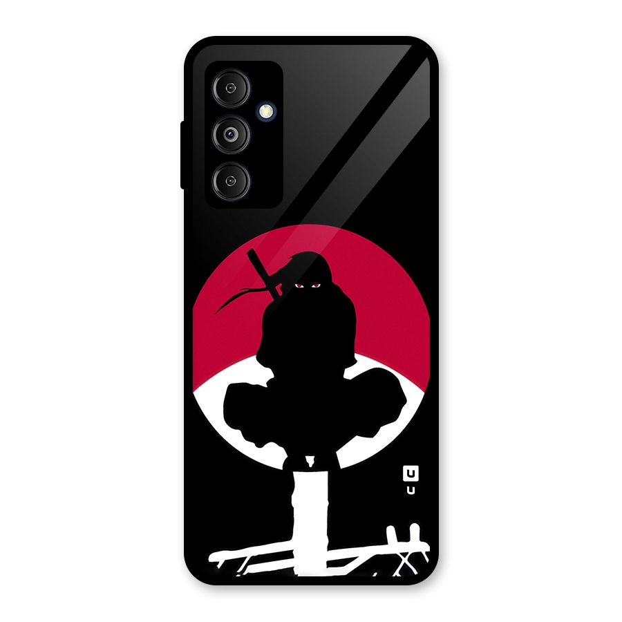 Uchiha Itachi Minimalist Glass Back Case for Galaxy M14 5G
