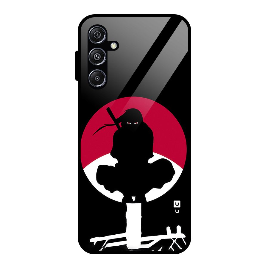 Uchiha Itachi Minimalist Glass Back Case for Galaxy M34 5G