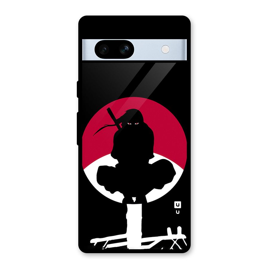 Uchiha Itachi Minimalist Glass Back Case for Google Pixel 7a