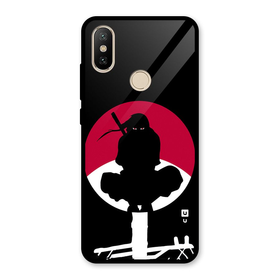 Uchiha Itachi Minimalist Glass Back Case for Redmi A2