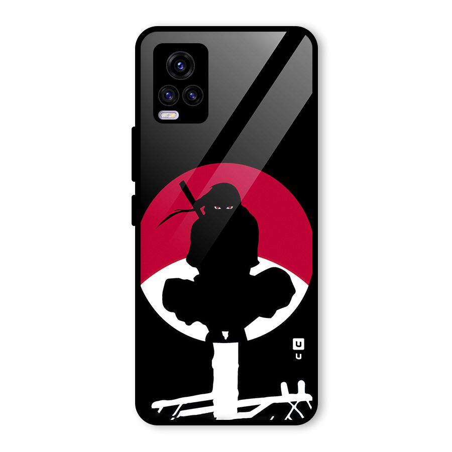 Uchiha Itachi Minimalist Glass Back Case for Vivo V20 2021