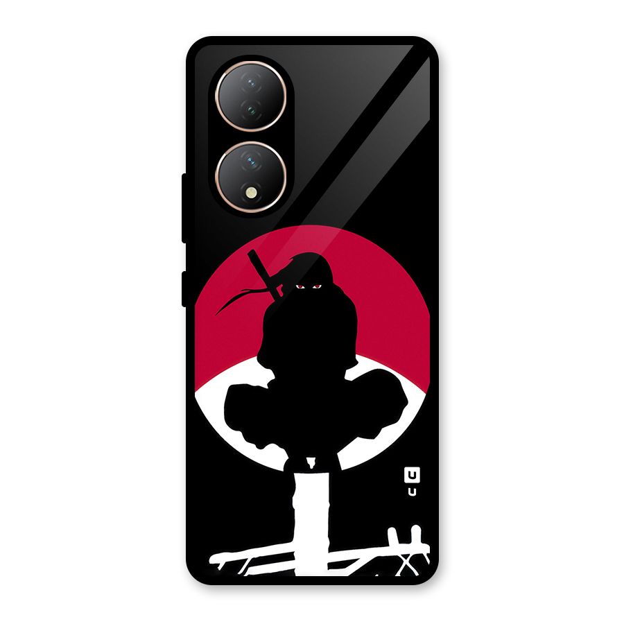 Uchiha Itachi Minimalist Glass Back Case for Vivo Y100A
