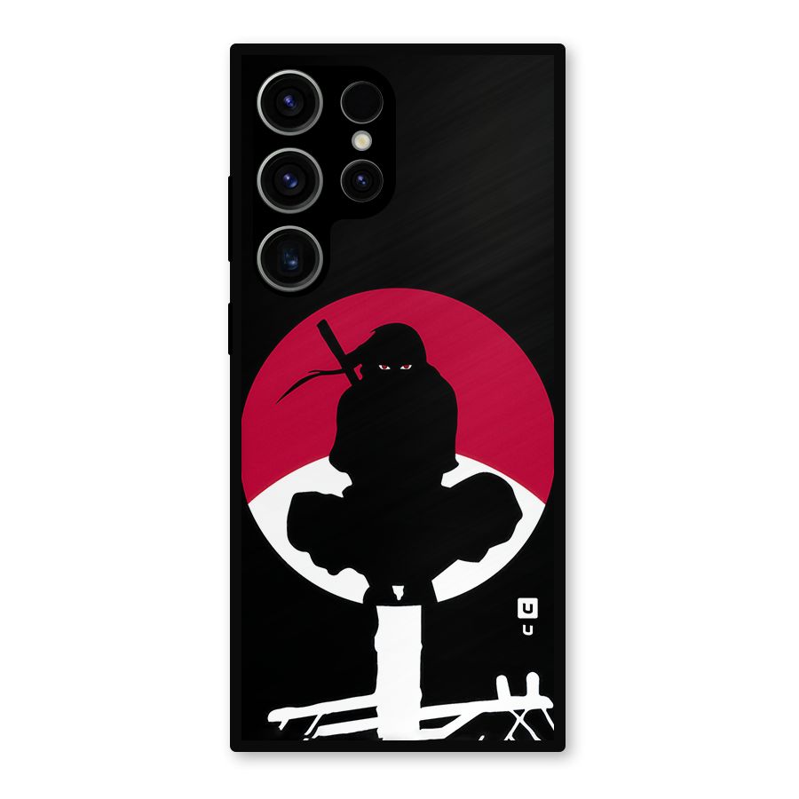 Uchiha Itachi Minimalist Metal Back Case for Galaxy S23 Ultra