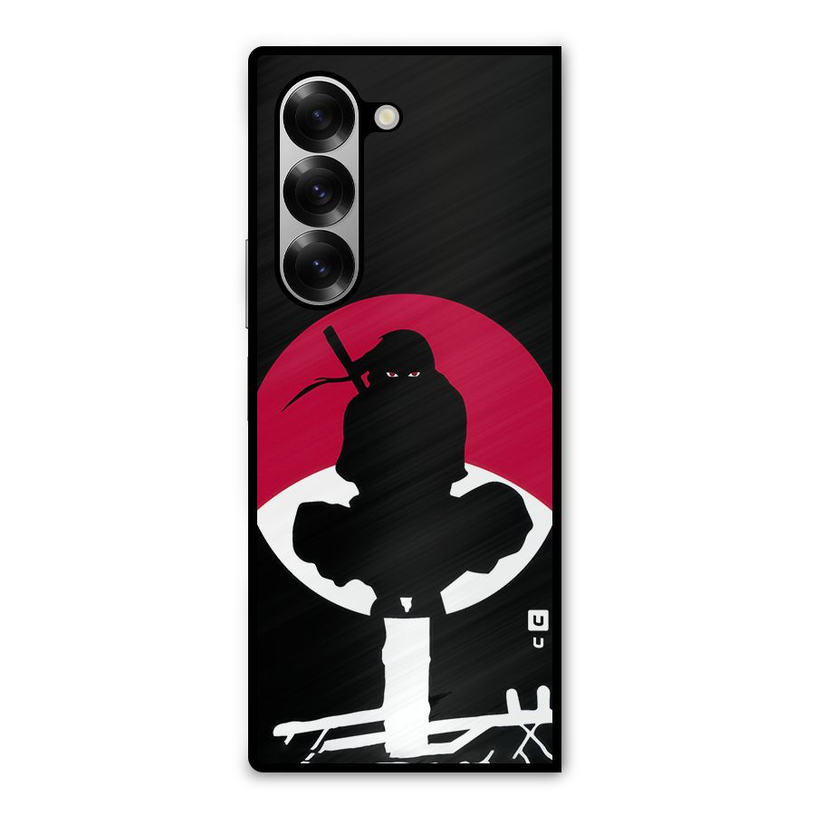 Uchiha Itachi Minimalist Metal Back Case for Galaxy Z Fold6