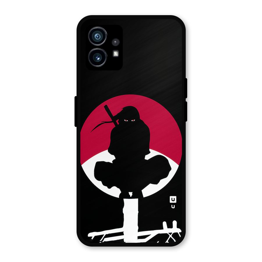 Uchiha Itachi Minimalist Metal Back Case for Nothing Phone 1