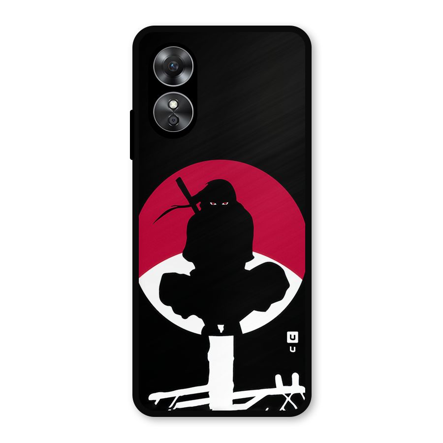 Uchiha Itachi Minimalist Metal Back Case for Oppo A17