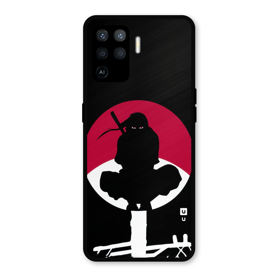 Uchiha Itachi Minimalist Metal Back Case for Oppo F19 Pro