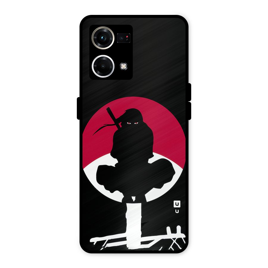 Uchiha Itachi Minimalist Metal Back Case for Oppo F21s Pro 4G