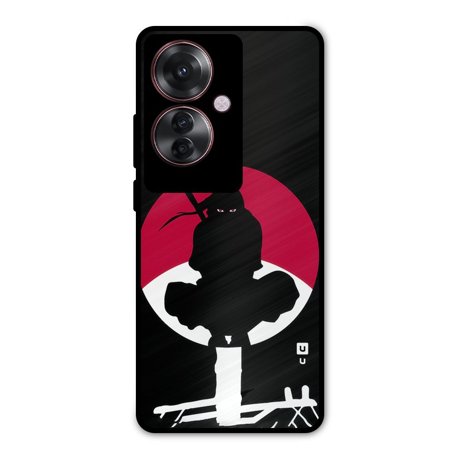 Uchiha Itachi Minimalist Metal Back Case for Oppo F25 Pro