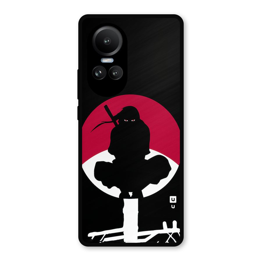 Uchiha Itachi Minimalist Metal Back Case for Oppo Reno10