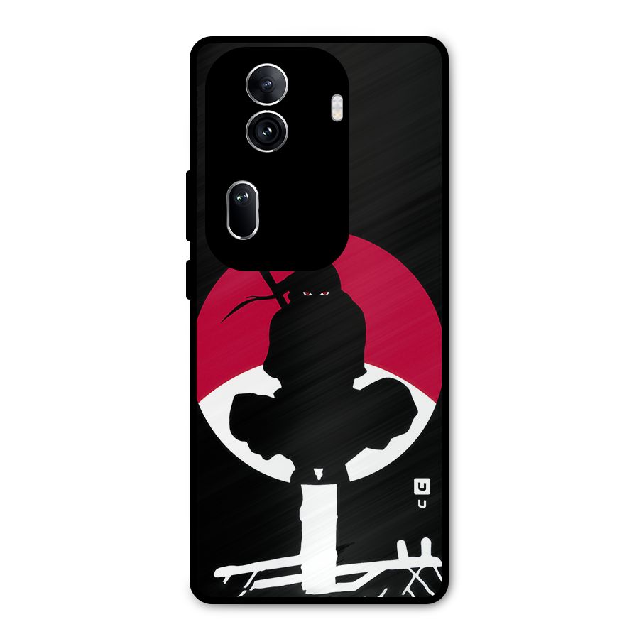 Uchiha Itachi Minimalist Metal Back Case for Oppo Reno11 Pro 5G