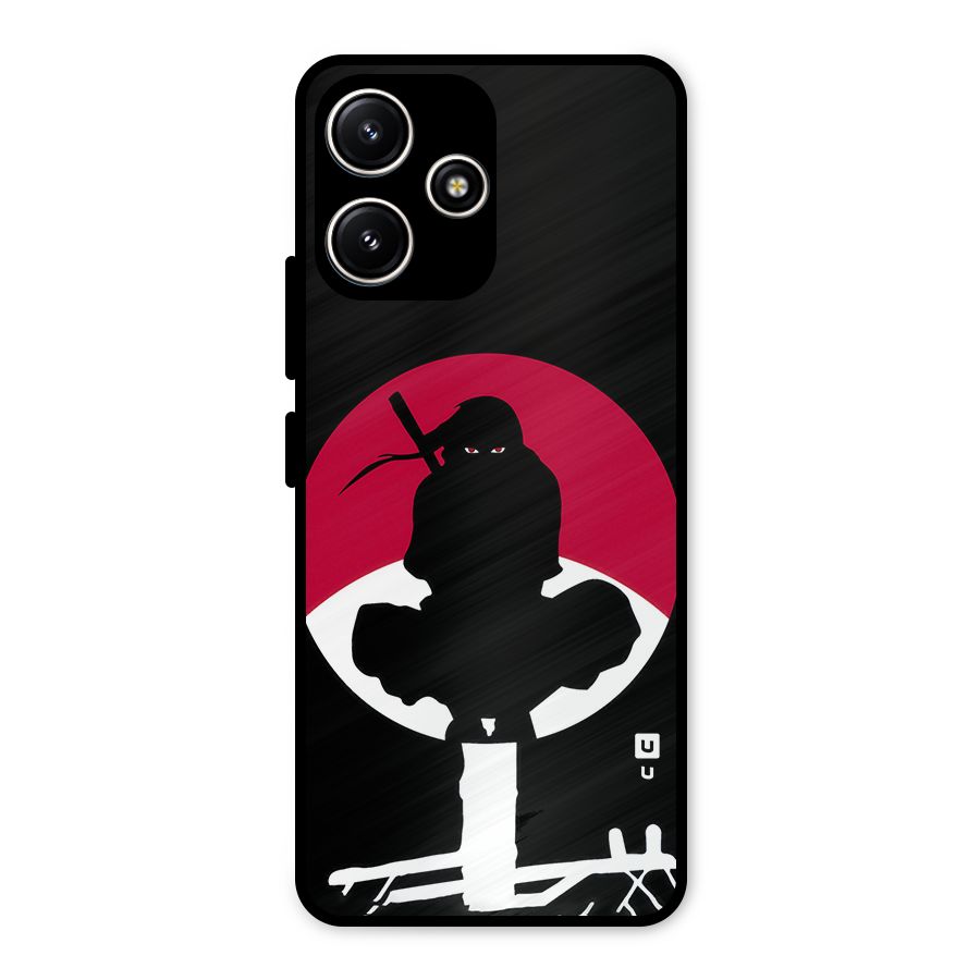 Uchiha Itachi Minimalist Metal Back Case for Poco M6 Pro