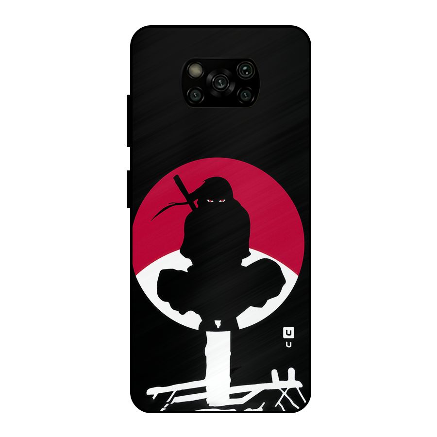 Uchiha Itachi Minimalist Metal Back Case for Poco X3