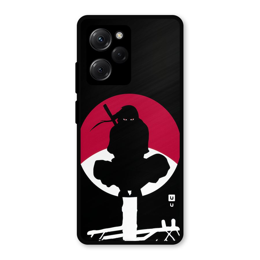 Uchiha Itachi Minimalist Metal Back Case for Poco X5 Pro