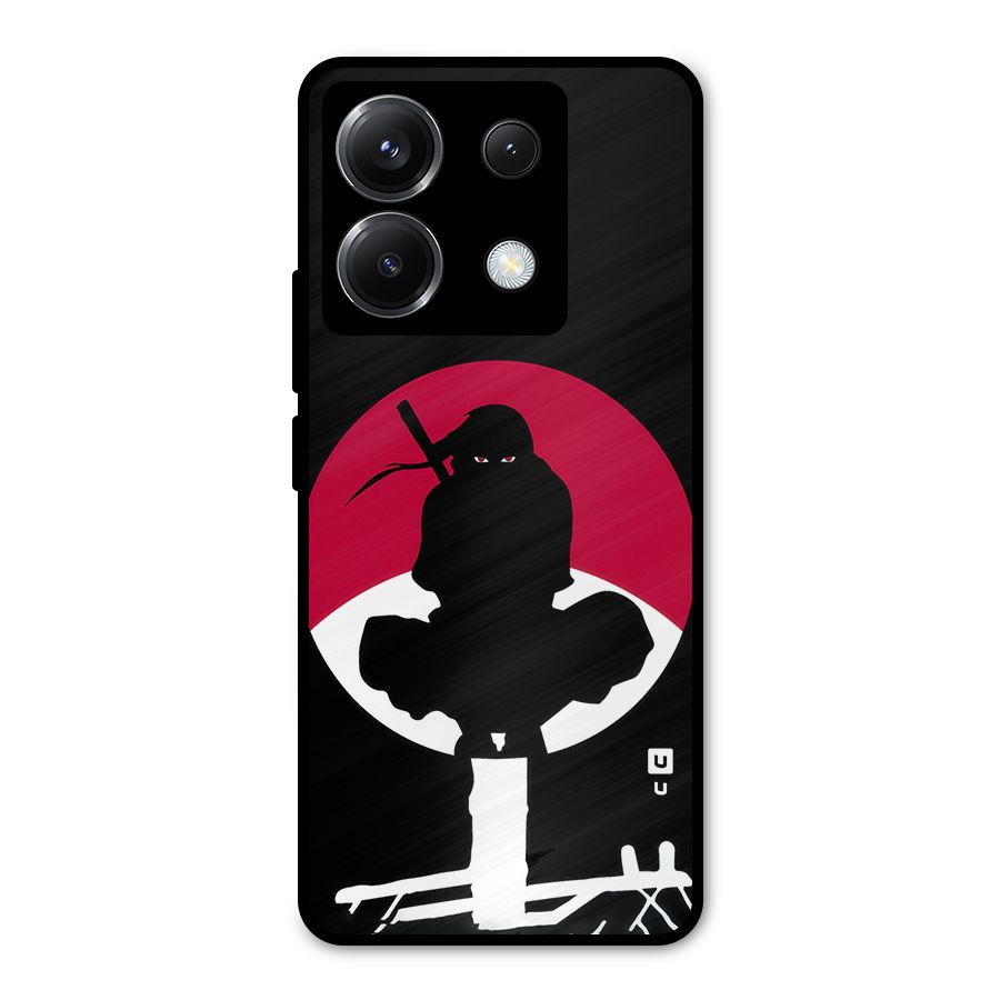 Uchiha Itachi Minimalist Metal Back Case for Poco X6