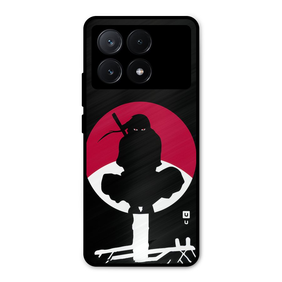 Uchiha Itachi Minimalist Metal Back Case for Poco X6 Pro